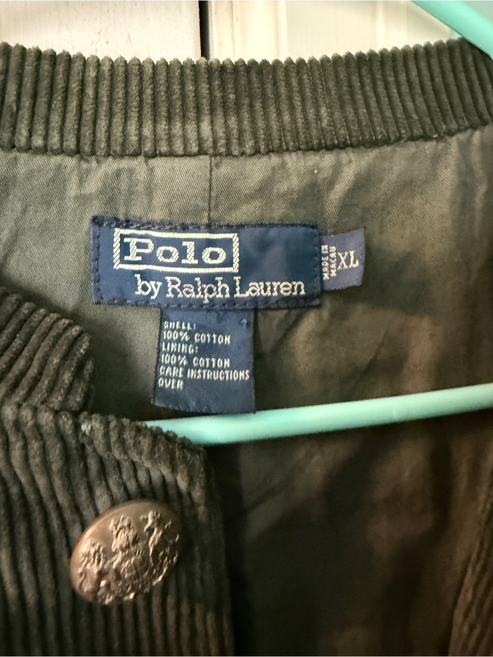 Men’s Ralph Lauren Polo Green Corduroy Button Jacket - Picture 11 of 15